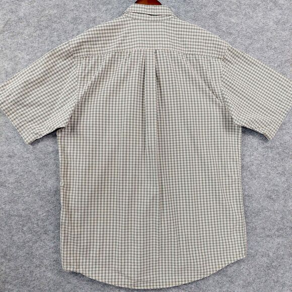 Carhartt Shirt Mens Medium Green Plaid Short Sleeve Button Up Casual Workwear - Picture 2 of 9